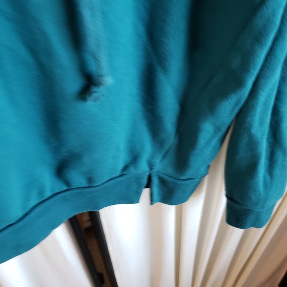 Freeze sz M blue-green long sleeve hood sweatshirt - Picture 3 of 6
